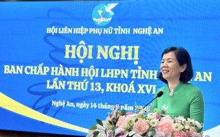 Phó Chủ tịch Hội LHPN Việt Nam Nguyễn Thị Minh Hương làm việc với Hội LHPN tỉnh Nghệ An