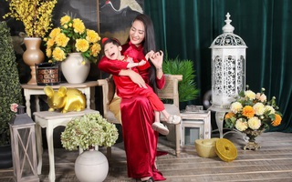 Diễn viên Minh Cúc lần đầu chụp ảnh “xúng xính” cùng con gái bại não