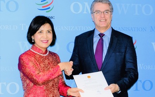 Đại sứ Lê Thị Tuyết Mai trình Thư ủy nhiệm đến Tổng Giám đốc WTO
