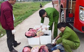 Hà Tĩnh: Bắt quả tang xe khách vận chuyển thịt, nội tạng động vật hôi thối