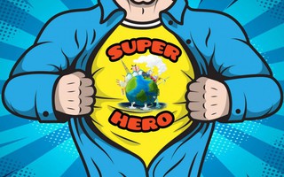 Trẻ em sáng tác nhân vật siêu anh hùng giải cứu trái đất