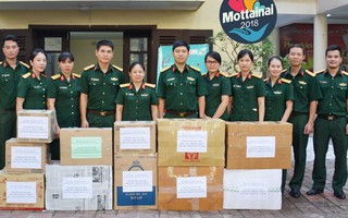 Đoàn 18, Bộ Tham mưu, Tổng cục Kỹ thuật, Bộ Quốc phòng tặng 11 thùng đồ cho Mottainai mùa thứ 6