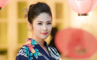 Hoa hậu Ngọc Hân rạng ngời với kimono