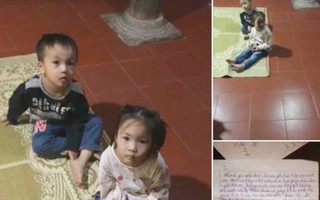 Bỏ rơi 2 con thơ ở chùa, người mẹ trẻ để lại tâm thư nhờ nuôi hộ