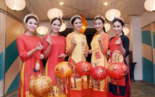 Hoa hậu Ngọc Hân diễn áo dài tại tiệc chào mừng APEC