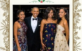 Thiệp Noel cuối cùng của gia đình Obama tại Nhà Trắng