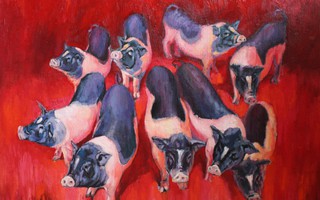Ngắm ‘đàn lợn’ trong Triển lãm tranh Tết Kỷ Hợi 