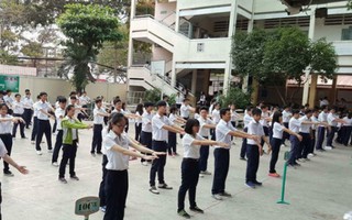 TPHCM: Học sinh cấp 3 phải tập thể dục giữa giờ