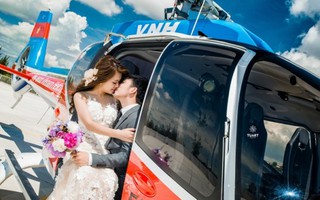 'Tuyệt đỉnh lãng mạn' trên máy bay trực thăng