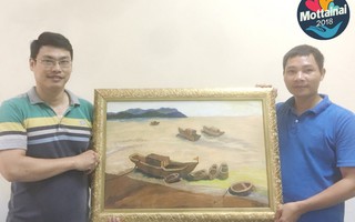Họa sĩ Phạm Mạnh tặng tranh cho Chương trình Mottainai 2018