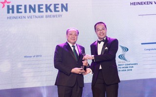 Heineken Việt Nam nhận giải thưởng 'Doanh nghiệp có môi trường làm việc tốt nhất châu Á'