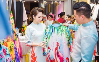 Việt Anh nhờ Đan Lê chọn áo dài cho vợ
