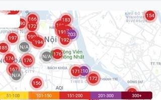 Chỉ số ô nhiễm không khí ở Hà Nội lại đáng lo ngại