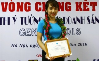 Nữ sinh viên đoạt giải nhất Ý tưởng kinh doanh sáng tạo