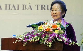 Nguyên Phó Chủ tịch nước Nguyễn Thị Doan phát biểu khai mạc Lễ trao Giải thưởng Kovalevskaia 2018