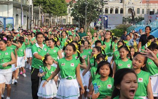 3.000 VĐV nhí tham gia Ngày chạy Olympic 