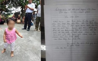 Bé gái 1 tuổi bị bỏ rơi ở chùa kèm lá thư với lý do 'mẹ phải đi lấy chồng'