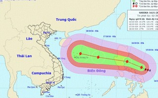 Tin mới nhất về cơn bão Sarika trên Biển Đông