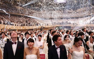 4.000 cặp uyên ương từ 64 nước làm đám cưới tập thể ở Hàn Quốc