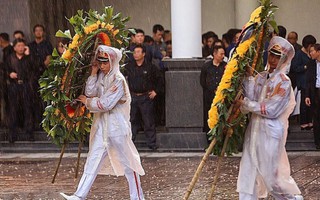 Mưa trong ngày Quốc tang tiễn đưa Chủ tịch nước Trần Đại Quang