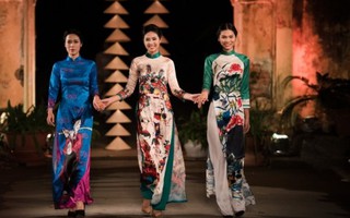 Hoa hậu Ngọc Hân ‘khoe’ bộ sưu tập áo dài độc đáo