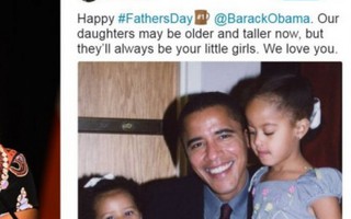 Bà Michelle Obama gửi những lời có cánh cho chồng nhân ngày của Cha