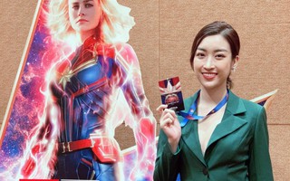 Hoa hậu Đỗ Mỹ Linh tới Singapore phỏng vấn ngôi sao phim ‘Đại úy Marvel’
