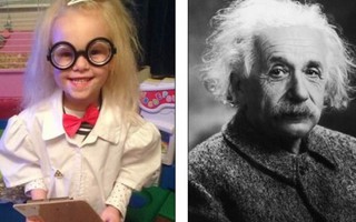 Kỳ lạ cô bé sở hữu mái tóc như nhà bác học Einstein