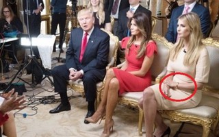 Con gái cưng tranh thủ quảng cáo vòng tay khi xuất hiện cùng ông Trump