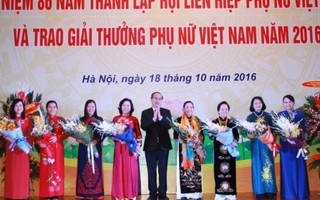 Giải Phụ nữ Việt Nam 2016 tôn vinh 6 tập thể, 10 phụ nữ