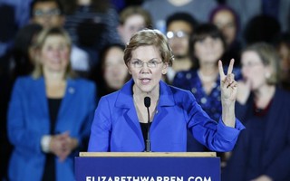 Tỷ lệ ủng hộ nữ ứng viên Tổng thống Mỹ Elizabeth Warren tiếp tục tăng