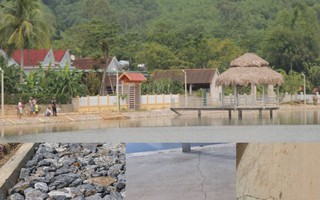 Công trình gia cố đập Cây Chanh (Nghệ An): Ngày thi công đầu tiên đã có vết nứt