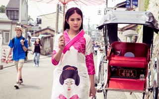 Hoa hậu Ngọc Hân khoe sắc cùng Geisha trên đường phố Nhật Bản