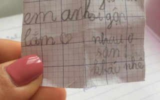 Mẹ giật mình khi con gái lớp 1 viết thư tình gửi bạn trai