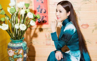 Hoa hậu Hoàng Dung yêu kiều với áo dài