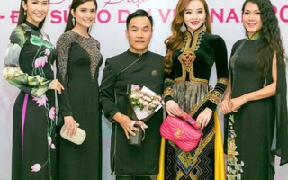 Hoa hậu Phan Thu Quyên, Á khôi Thạch Thảo khoe dáng mảnh mai trong áo dài Việt Hùng