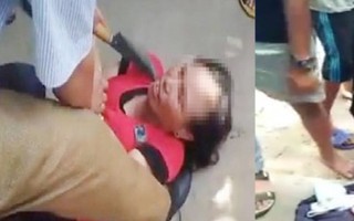 Một phụ nữ bị dí dao vào cổ vì nghi bắt cóc trẻ em