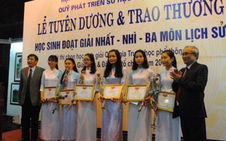 6 giải Nhất quốc gia môn Sử đều thuộc về nữ sinh