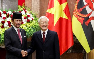 Lễ đón trọng thể Quốc vương Brunei do Tổng Bí thư, Chủ tịch nước chủ trì 