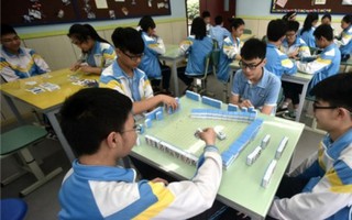 Học sinh Trung Quốc được chơi mạt chược trên lớp