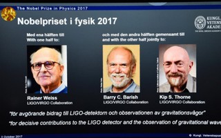 Công trình nghiên cứu khám phá sóng hấp dẫn đạt giải Nobel Vật lý 2017