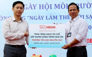 Nestlé Việt Nam tặng gạch xây nhà ăn cho hơn 1.000 học sinh 