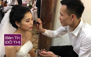 Chú rể dành 6 tháng học make-up để tự tay trang điểm cho vợ