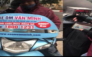 Đi xe ôm dán logo Văn Minh, cô gái bị 'chém' 500 ngàn đồng cho 10km