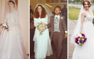 Váy cưới truyền qua ba thế hệ