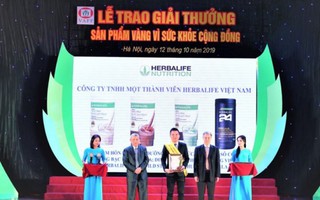 Herbalife Việt Nam nhận giải thưởng ‘Sản phẩm vàng vì sức khỏe cộng đồng’ năm 2019