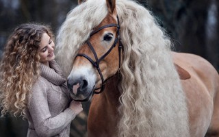 'Cô ngựa' có 'mái tóc' vàng lượn sóng gây sốt cộng đồng mạng