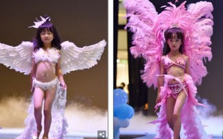 Bé gái Trung Quốc trình diễn nội y nhái Victoria's Secret bị phản đối 