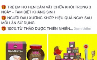 Mỹ phẩm Bách Nhi Tán được quảng cáo là thuốc cho trẻ em