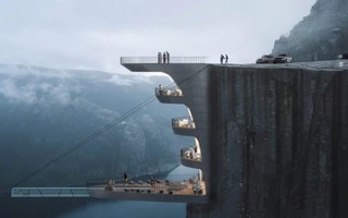 Khách sạn đầy mạo hiểm ngự tại mỏm đá ở Na Uy